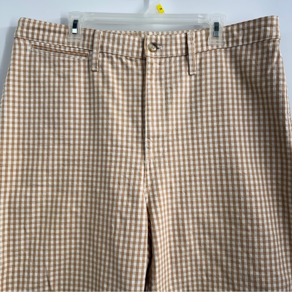 Madewell Tan Checkered Wide Leg Pants - Picture 2 of 12